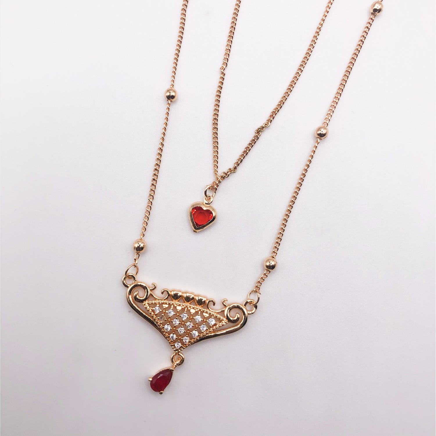 Beautiful Double Chain Necklace - TC 10