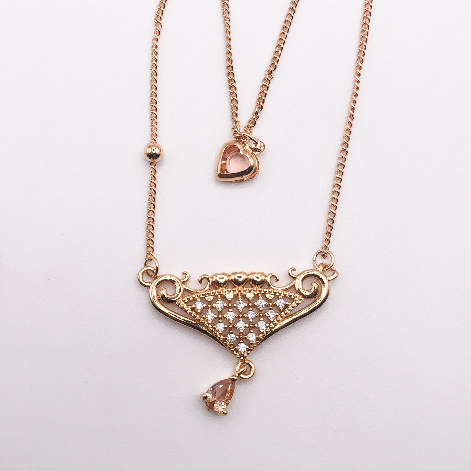 Beautiful Double Chain Necklace - TC 09