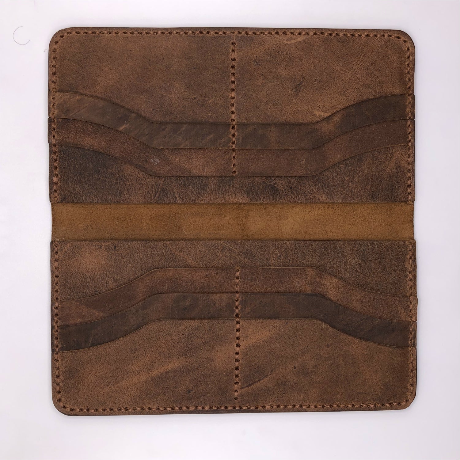 Wax Pullup Leather Long Wallet - TC 07