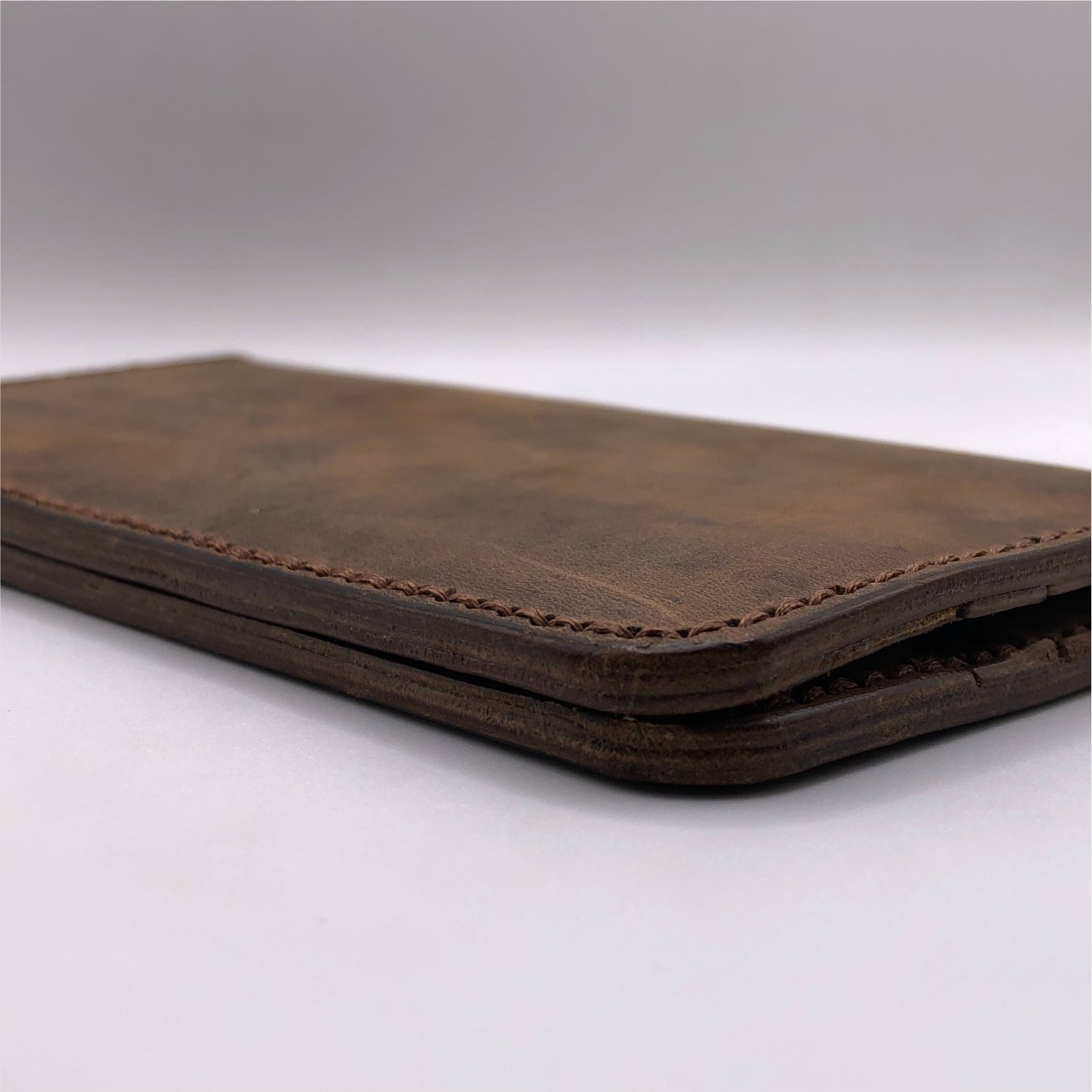 Wax Pullup Leather Long Wallet - TC 07